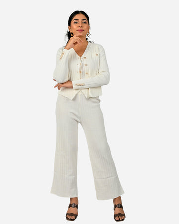 Effortless Style: White 3-Piece Co-Ord Set