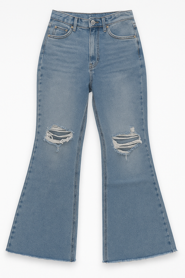 Ivory Ripped Flares