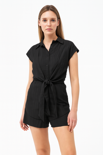 Noir Knot Romper