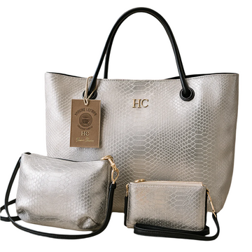 Silver Serpent Luxe 3-in-1 Tote Set